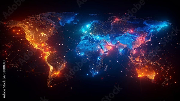 Fototapeta world map