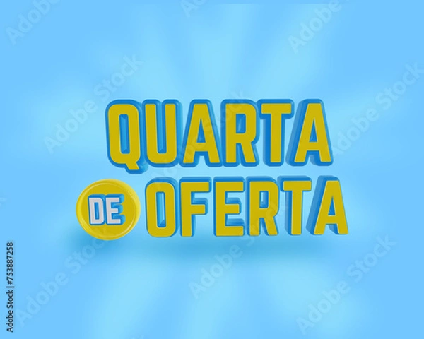 Obraz 3D stamp "fourth offer" for use on promotional leaflets and offers 1.3