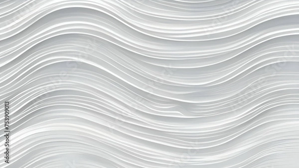 Fototapeta White color abstract wavy background