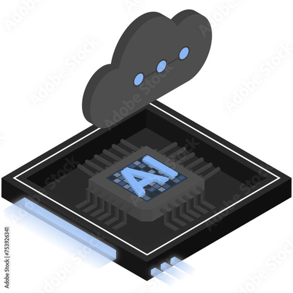 Obraz AI Chip Architecture - Black edition