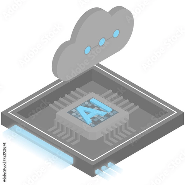 Obraz AI Chip Architecture - Grey edition