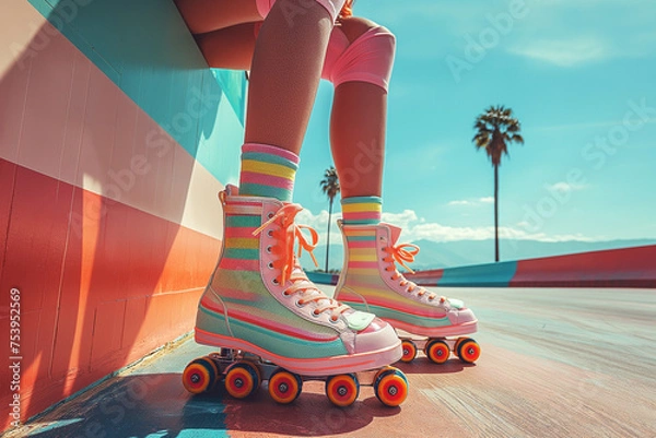 Obraz Colorful Roller Skating Moment