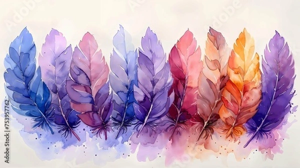 Obraz abstract background with feathers