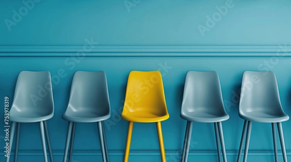 Fototapeta The Exception in Uniformity: One Chair Stands Out