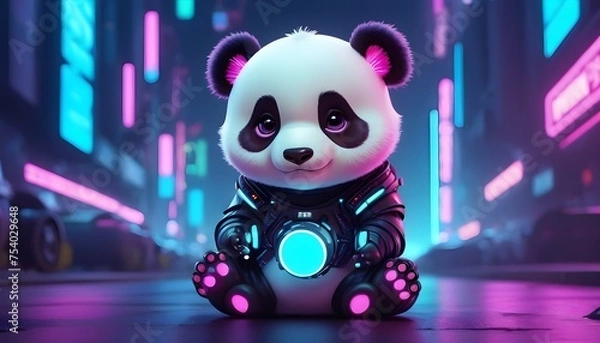 Fototapeta Electric Visions: Cyberpunk Heroines Unleashed