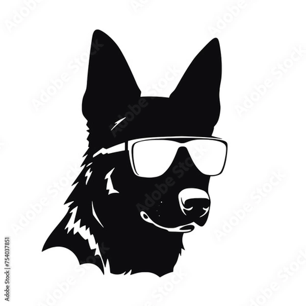 Obraz German Shepherd Silhouette 