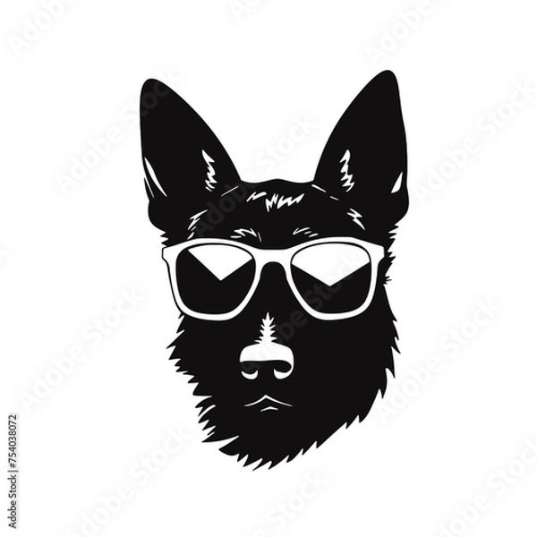 Obraz German Shepherd Silhouette 