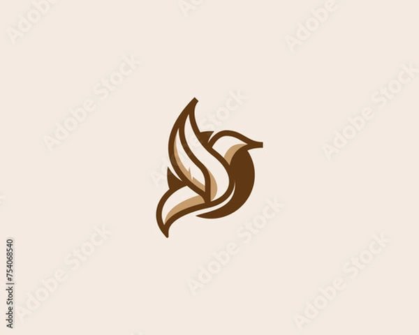 Obraz Creative modern flying bird logo