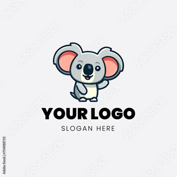 Fototapeta 2D logo cartoon koala