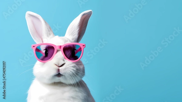 Obraz Cute bunny, easter background