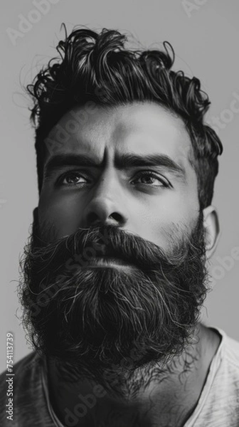 Fototapeta Man With Long Beard and Goatee