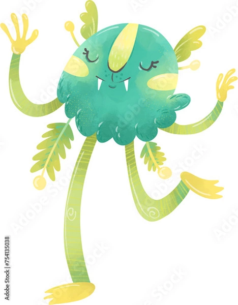 Obraz cute monster, illustration on white background