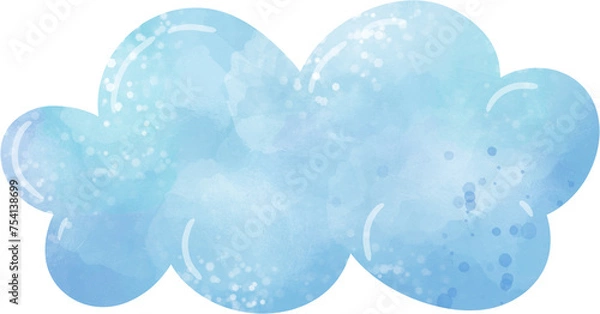 Fototapeta cloud, illustration on white background