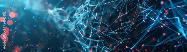 Fototapeta Tech Threads: The Abstract Art of Fiber Networks