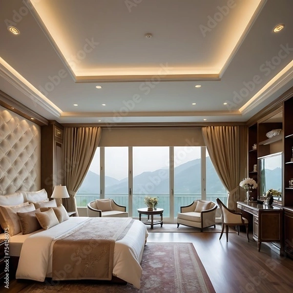 Obraz Interior design of hude bedroom