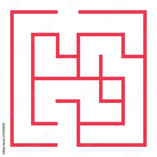 Obraz Simple Square Maze