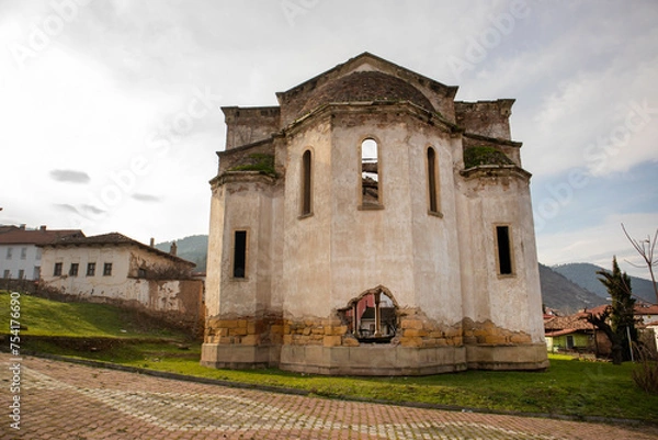 Fototapeta Hagios Georgios,Greek Orthodox Church,east view with dome, Osmaneli-Bilecik-Turkey