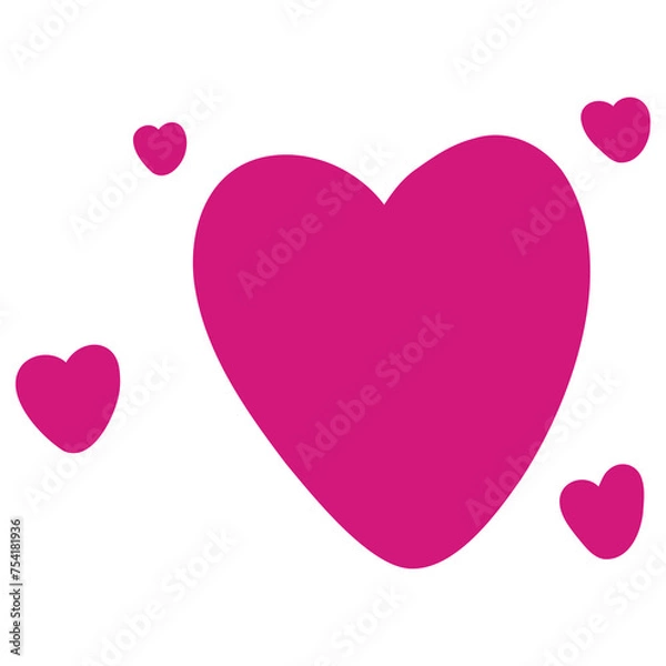 Obraz Icon design love hand drawing