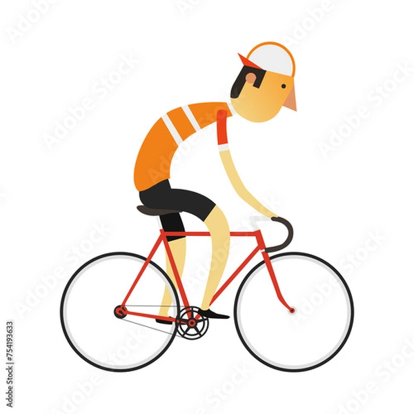 Obraz hombre en bicicleta