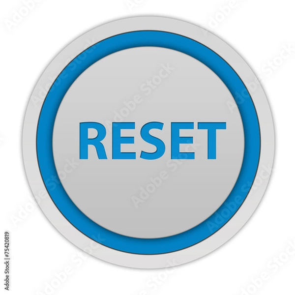 Obraz reset circular icon on white background