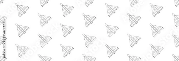 Obraz War drone Shahed. Iranian Drone kamikaze. Seamless pattern.