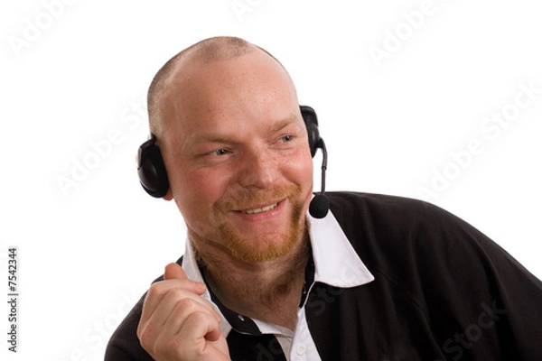 Fototapeta isolated customer service operator