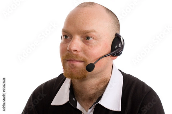 Fototapeta isolated customer service operator