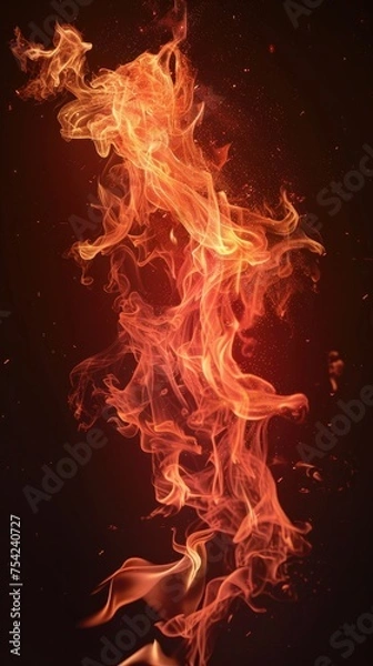 Obraz Abstract red fire flames background