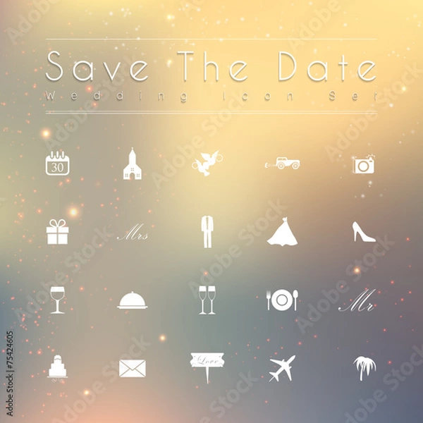 Obraz Wedding Planner Icons