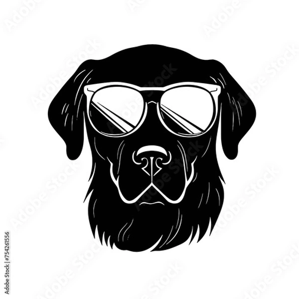 Obraz Golden retriever eyeglasses