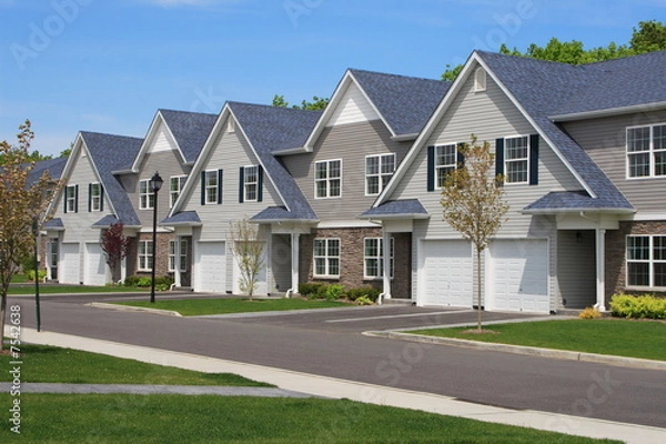 Obraz Row of new town homes waiting for occupancy