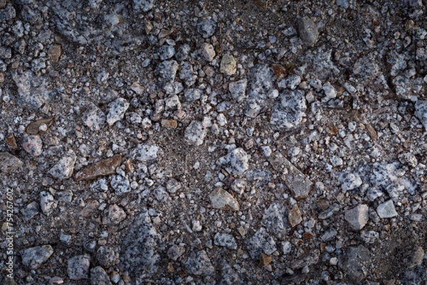 Fototapeta Dark Gravel texture background. Abstract background with sand and stones texture