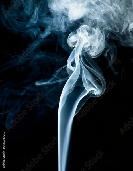 Fototapeta 立ち上る細い白色の煙