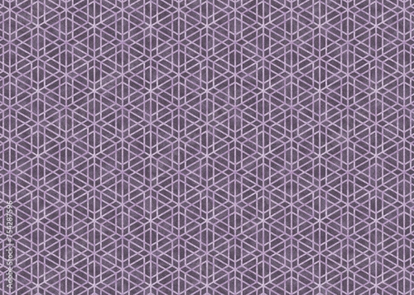 Obraz 和柄胡麻　和紙素材_紫