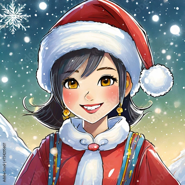 Obraz 산타클로스 소녀