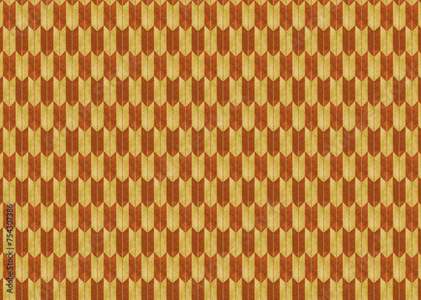 Obraz 和柄矢絣　和紙素材_黄