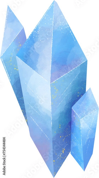 Obraz crystal, illustration on white background