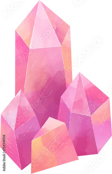 Obraz crystal, illustration on white background