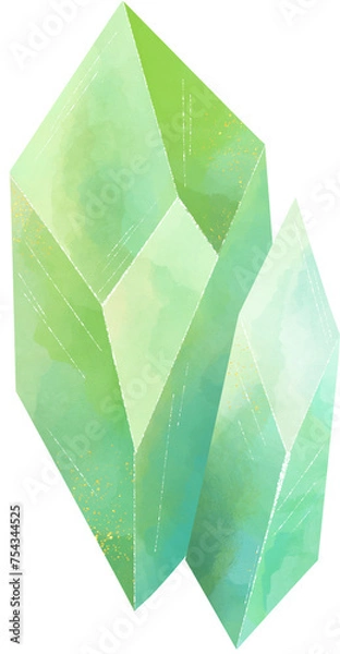 Obraz crystal, illustration on white background