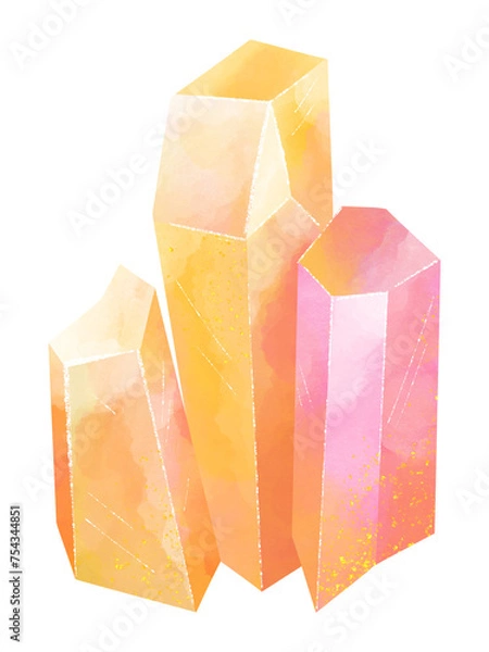 Obraz crystal, illustration on white background