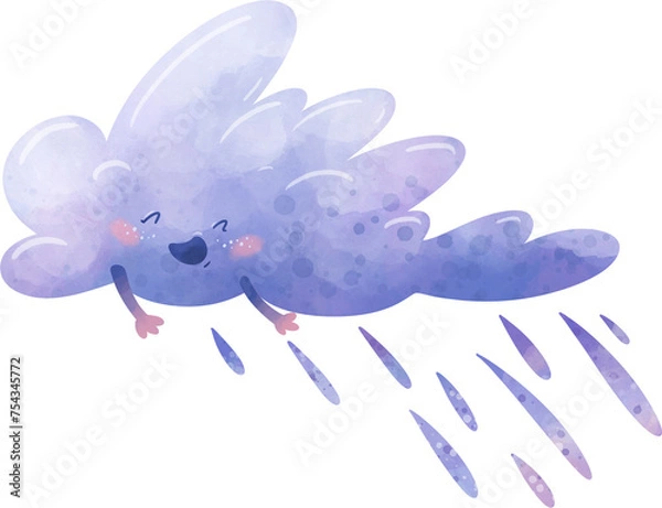 Obraz cloud, illustration on white background