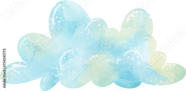 Obraz cloud, illustration on white background