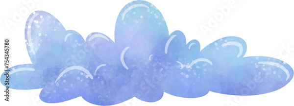 Obraz cloud, illustration on white background