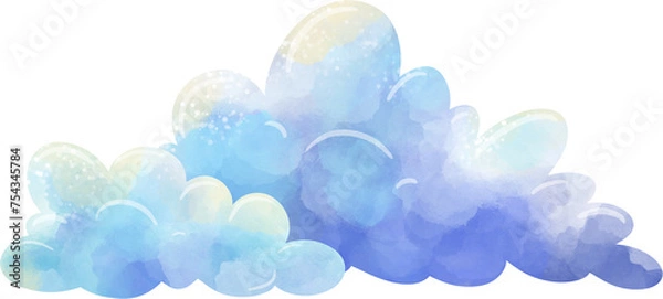 Obraz cloud, illustration on white background