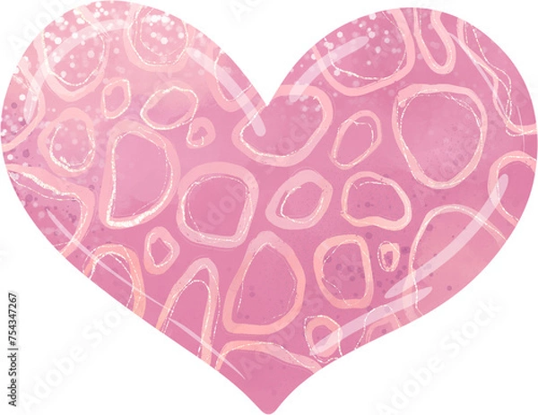 Fototapeta heart, illustration on white background