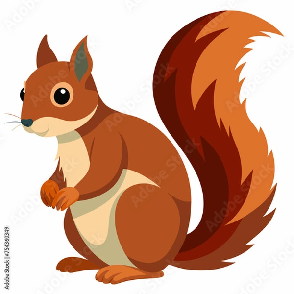 Obraz squirrel pet vector illustration draw cartoon pretty
cute