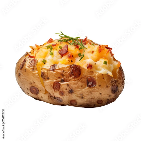 Obraz baked potato isolated
