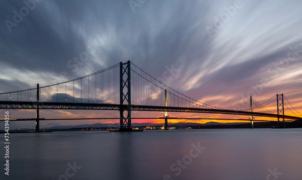Obraz Forth Bridge at sunset