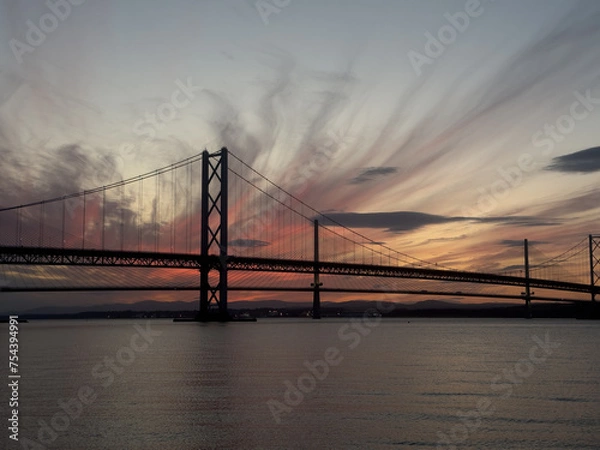 Obraz Forth Bridge at sunset