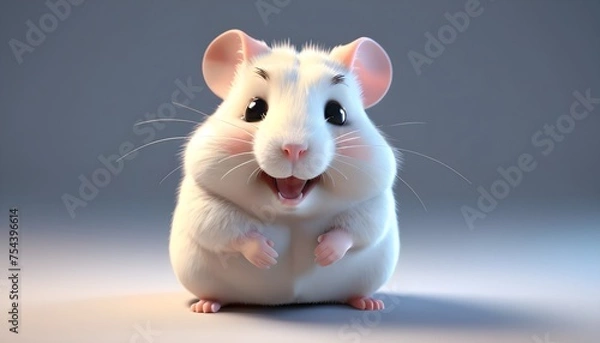 Fototapeta Cute and smiling hamster